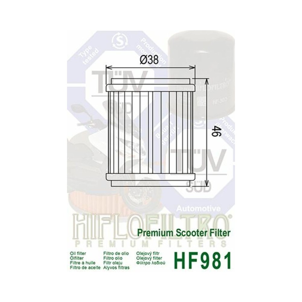Filtro de Aceite Hiflofiltro HF981 | RCMotos