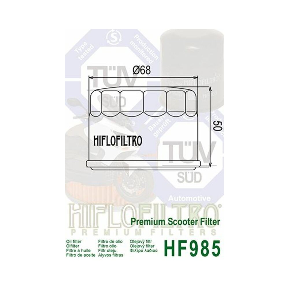 Filtro de Aceite Hiflofiltro HF985 | RCMotos