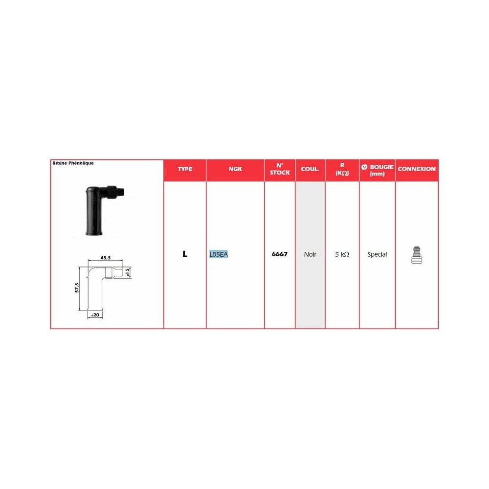 Pipa de Bujía [MARCA] L05EA para Moto | Encendido Fiable