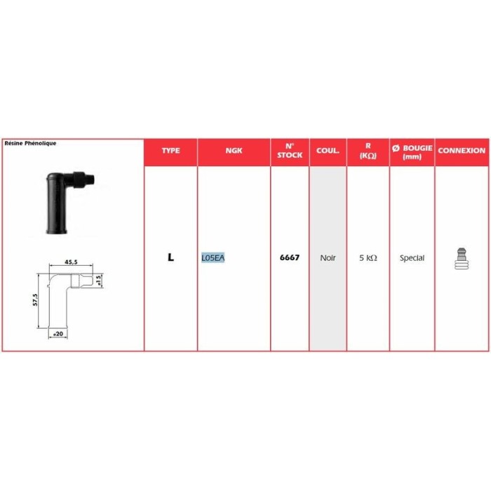 Pipa de Bujía [MARCA] L05EA para Moto | Encendido Fiable