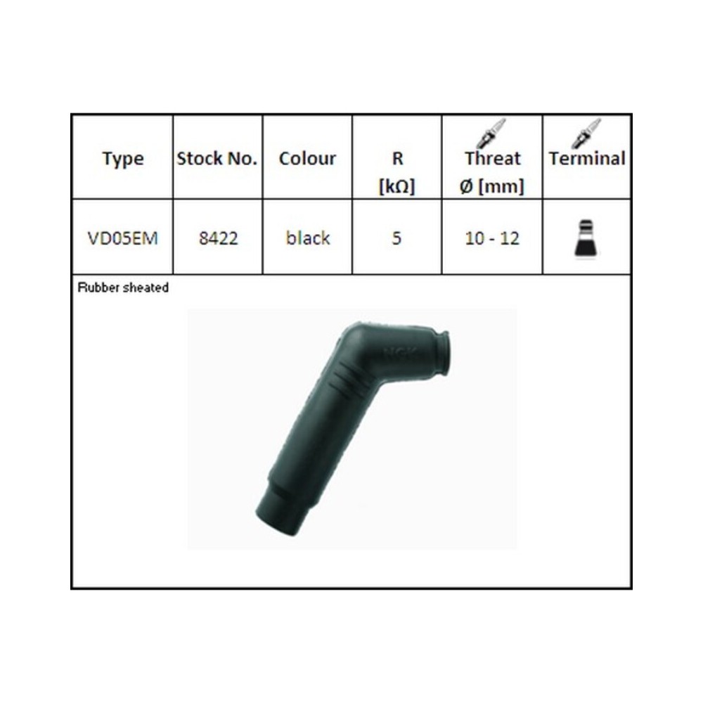Pipa de Bujía [MARCA] VD05EM para Moto | Encendido Fiable