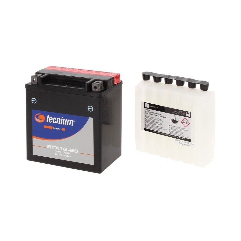 Batería TECNIUM BTX16-BS | Batería moto Tecnium