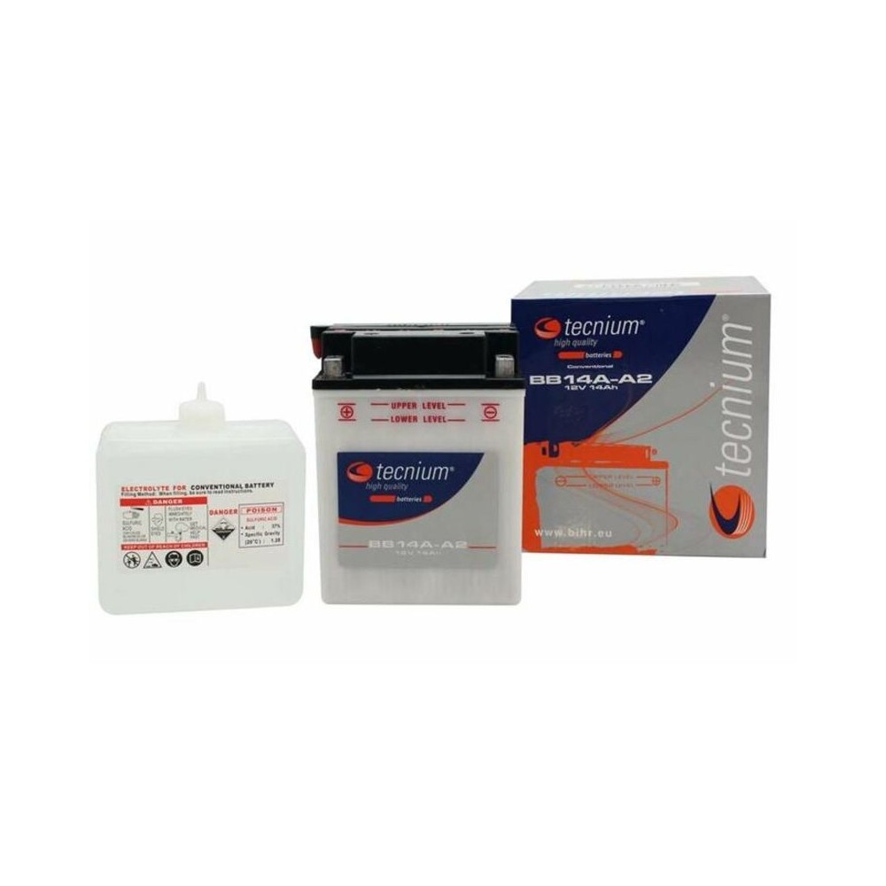 Batería convencional TECNIUM con pack de electrolito - BB16AL-A2 | Batería moto Tecnium
