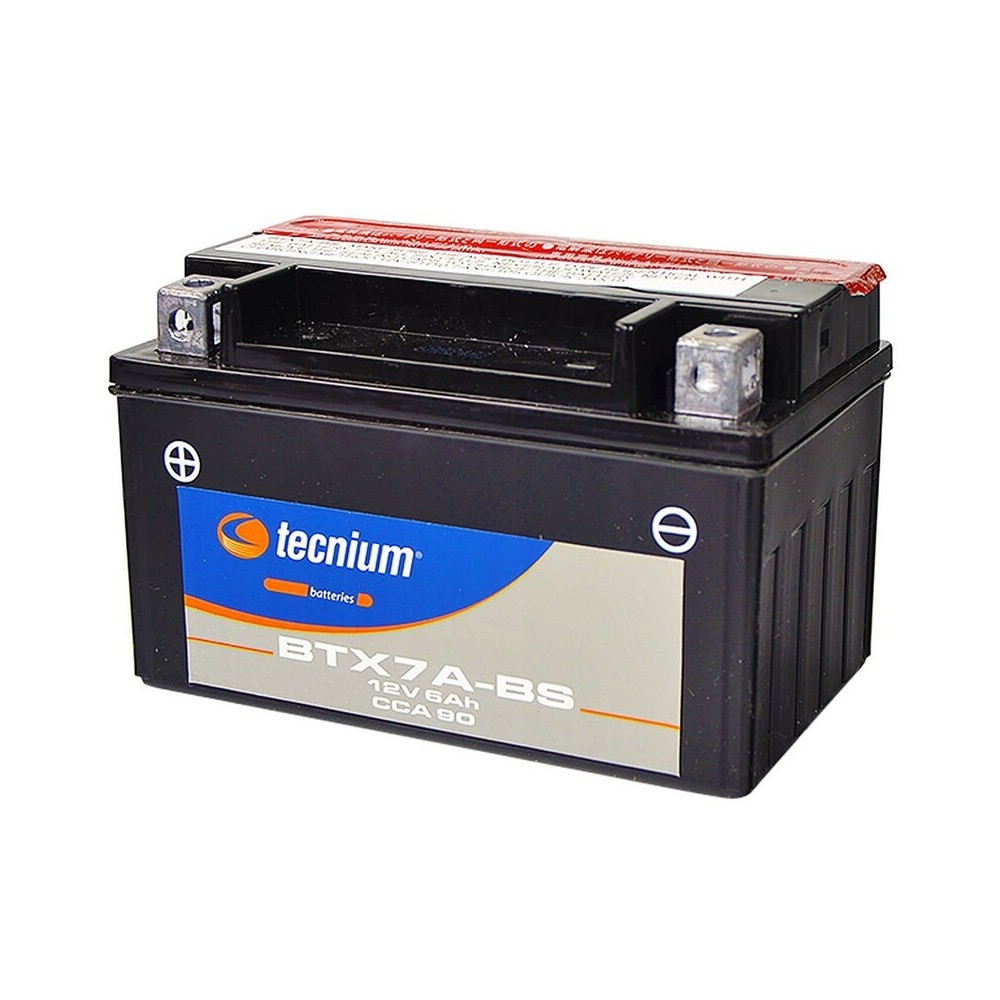 Batería TECNIUM BTX7A-BS sin mantenimiento con pack de electrolito | Batería moto Tecnium